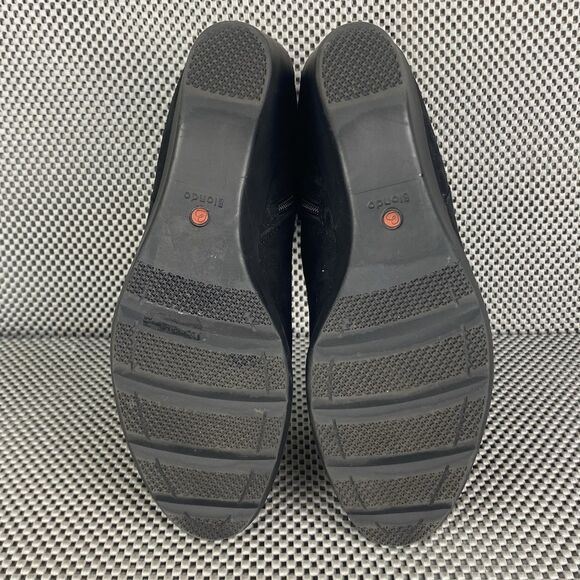 Blondo Liberata Wedge Boots Womens Size 10.5 M Black Leather Zipper Ankle Boots - Picture 8 of 10